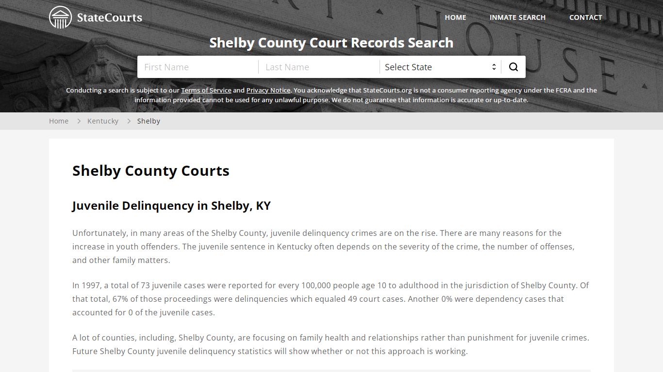 Shelby County, KY Courts - Records & Cases - StateCourts